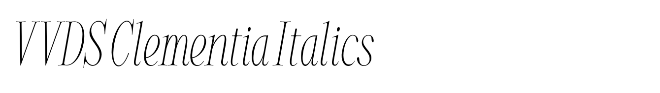 VVDS Clementia Italics